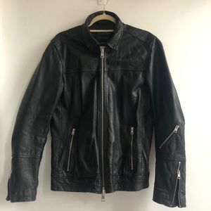 All Saints Men’s Leather Motorcycle Jacket